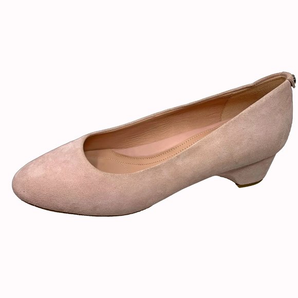 Taryn Rose Babs Pale Pink Suede Demi Wedge‎ Pumps  NWOB - Picture 4 of 11